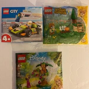 LEGO City Race Car Theme, Disney Aurora, Animal Farm